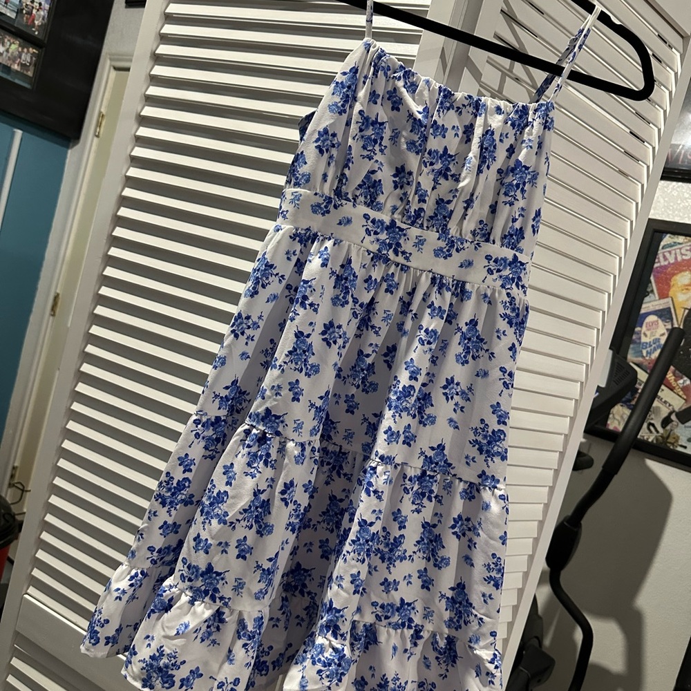 SHEIN Blue Floral Dress